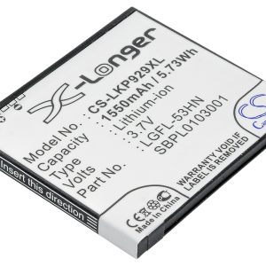 Replacement Battery for LG, P990, Optimus 2X, Optimus Speed, Star, etc.