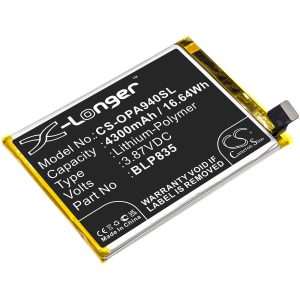 Replacement Battery for OPPO, A94, CPH2203, CPH2205, A94 2021, etc.