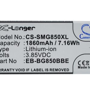 Replacement Battery for Samsung, Galaxy Alpha, SM-G850, SM-G850F, SM-G850T, etc.